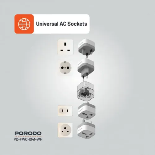 Porodo FWCH041 Universal Travel Adapter