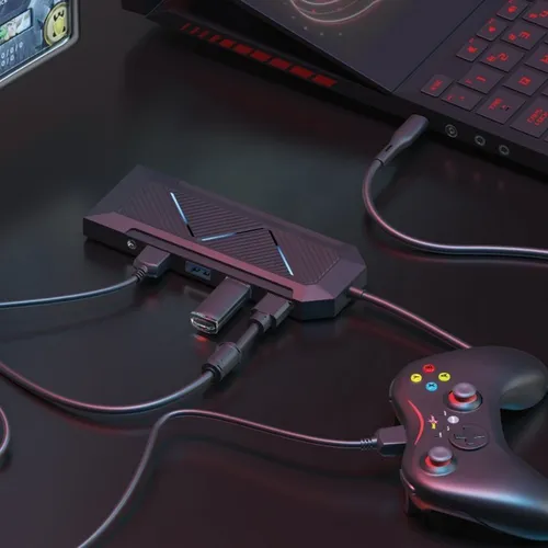 Porodo Gaming 9 in 1 USB-C Hub Gamers Edition