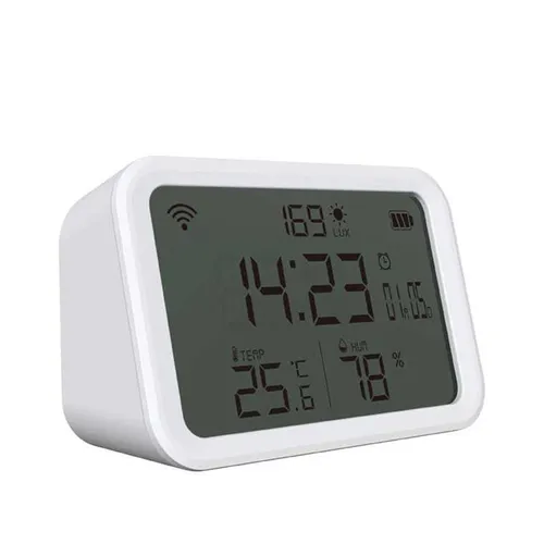 Porodo Lifestyle 4 in 1 WiFi Smart Clock with Temperature and Humidity Sensor
