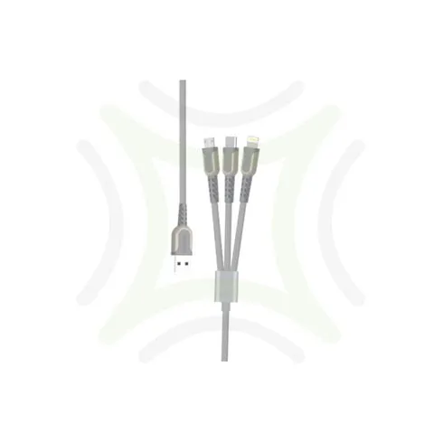 Porodo Metal Braided 3in1 Cable