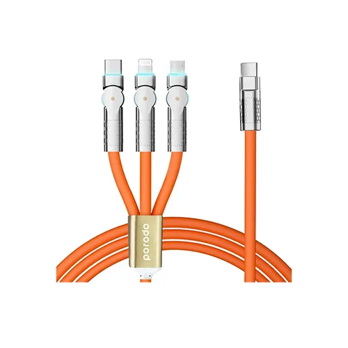 Porodo Multi-Connector Swivel Fast Charging Cable