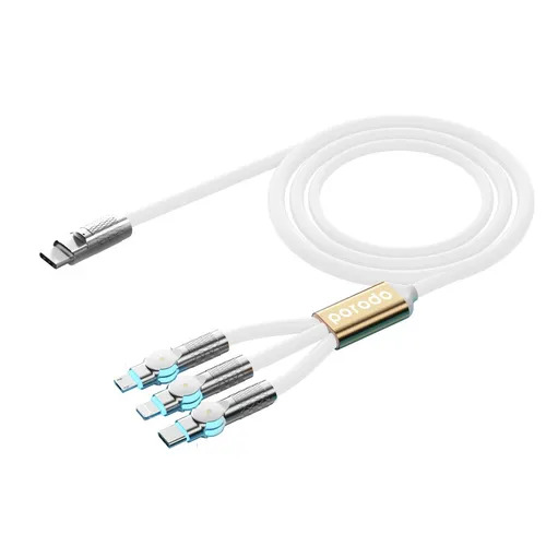Porodo PD100W Three-in-one Cable 180 Degrees Rotation: 1.2M