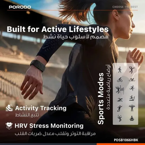 Porodo TrackFit Apex Screenless Fitness Tracker