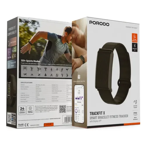 Porodo Trackfit X Smart Bracelet Fitness Tracker Magnetic Strap