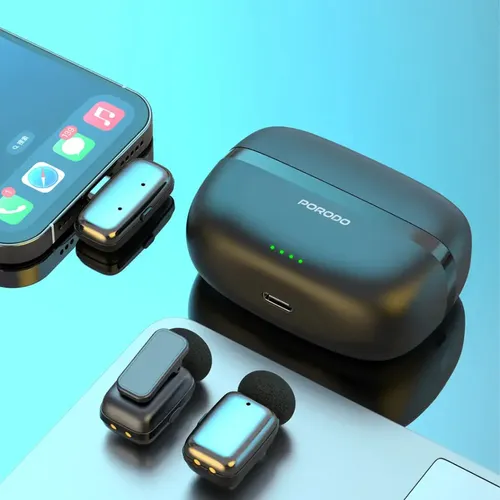Porodo Wireless Lavalier Microphone for iPhones with Lightning Connector