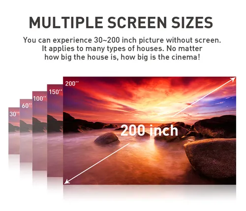 Portable Mini Projector With 4K and 3D Support -P09-ii
