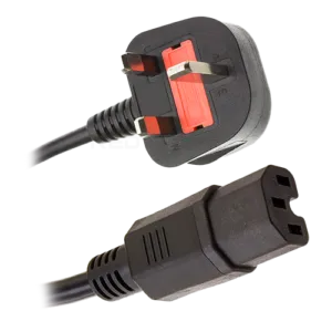 Power Cable UK Type G with Fuse for PC PSU – 13Amps