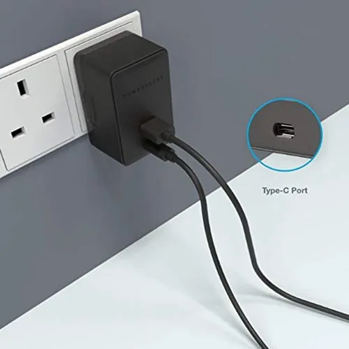 Powerology 30W Ultra-Quick PD + QC Dual Port Charger