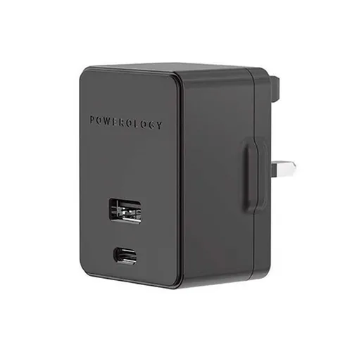 Powerology 30W Ultra-Quick PD + QC Dual Port Charger