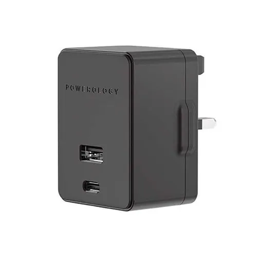 Powerology 30W Ultra-Quick PD + QC Dual Port Charger