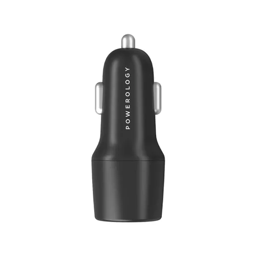 Powerology 38W Ultra-Quick  Dual Port Car Charger PCCSR005-C
