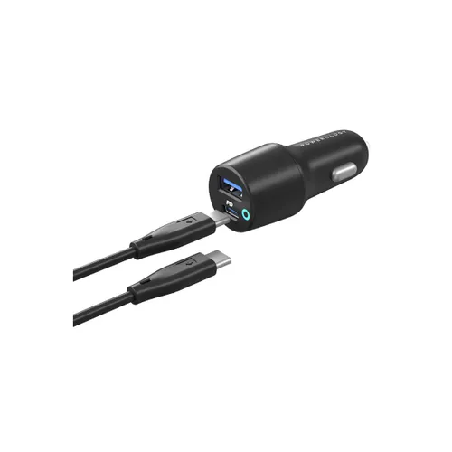 Powerology 38W Ultra-Quick Dual Port Car Charger PCCSR005-C