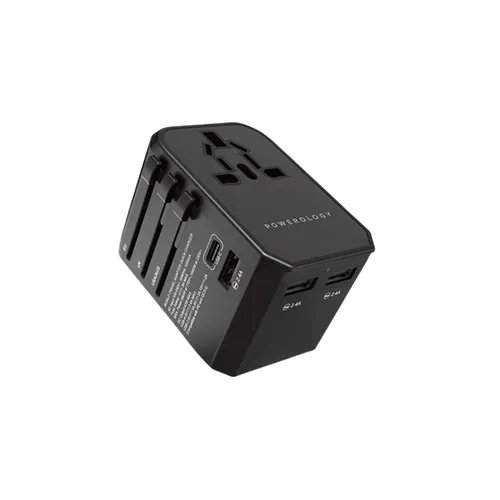 Powerology 45W PD Universal Multi-Port Travel Adapter