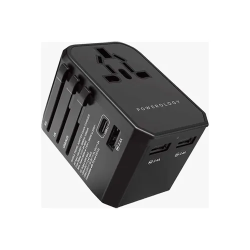 Powerology 45W PD Universal Multi-Port Travel Adapter