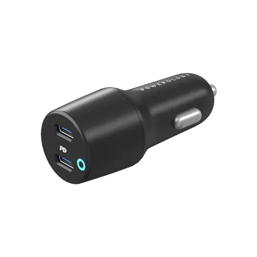 Powerology 45W Ultra-Quick Car Charger with Dual Output – PCCSR006
