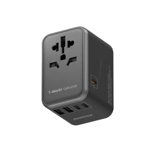 Powerology 65W PD Universal Multi-Port Travel Adapter