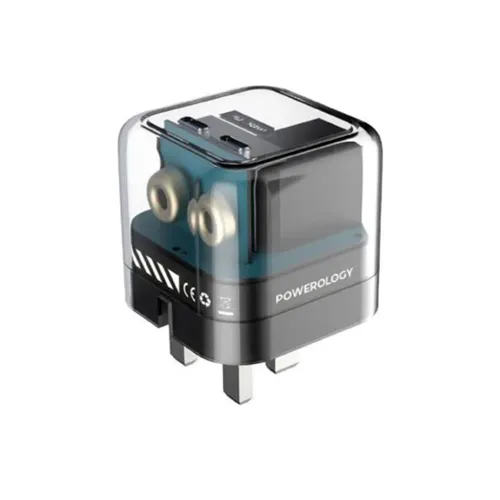 Powerology Crystalline Series 35W Dual PD GaN Charger With Folding Plugs