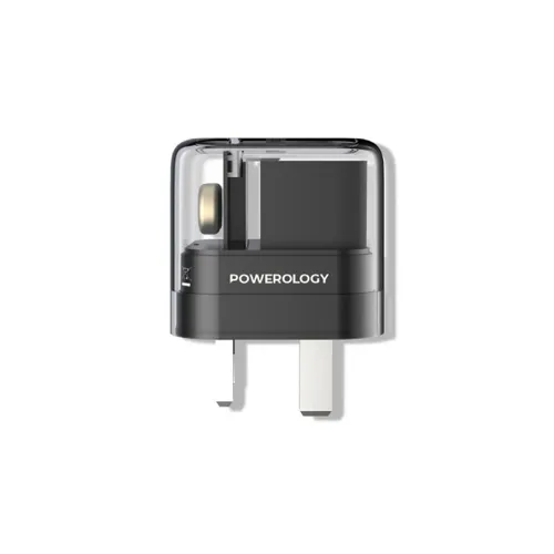 Powerology Crystalline Series Dual 35W PD GaN Charger With Folding Plugs - PWCUQC020