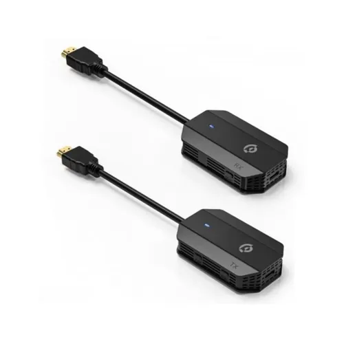Powerology PHDMRABK Wireless Full HD1080P HDMI Mirroring Adaptor Pair with USB-C Cable