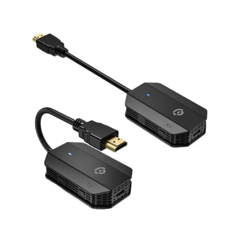 Powerology PHDMRABK Wireless Full HD1080P HDMI Mirroring Adaptor Pair with USB-C Cable