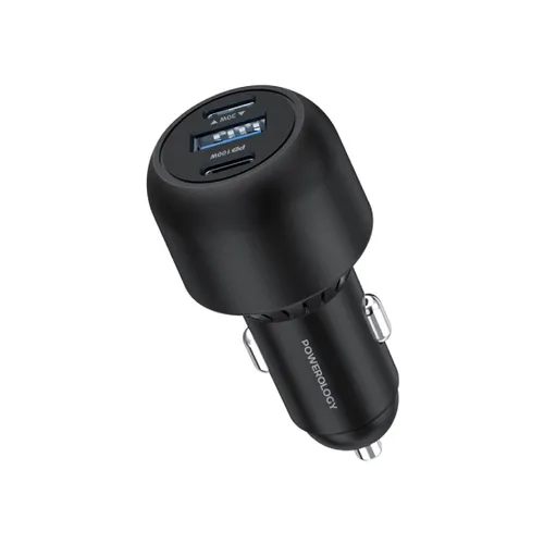 Powerology Ultra-Quick Car Charger 130W with 0.9m 3ft Type-C To Type-C Cable - PCCSR007-C