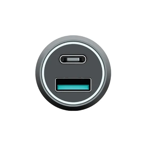 Powerology USB C Car Charger Dual Port 43W Type C PD Fast Power Delivery and Quick Charge 3.0