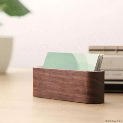Premium Walnut Business Card Holder – “C” Level Collection