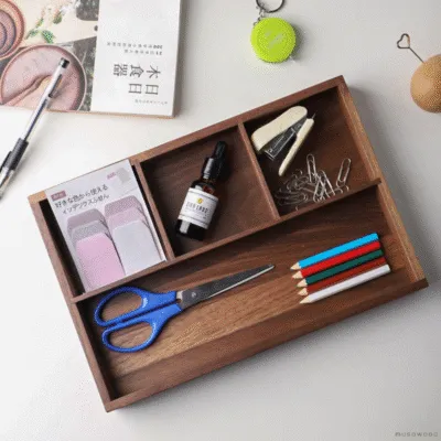 Premium Walnut Desk Organizer – The “C” Level Collection