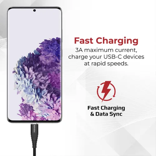 Promate Fabric Braided USB Type-C Cable