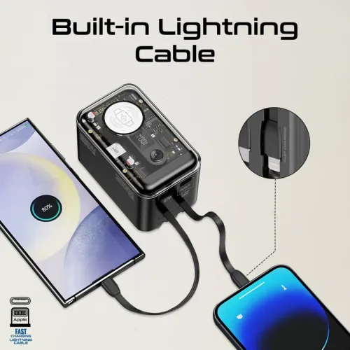 Promate Mavrix 20 20000mAh 65W Transparent Power Bank