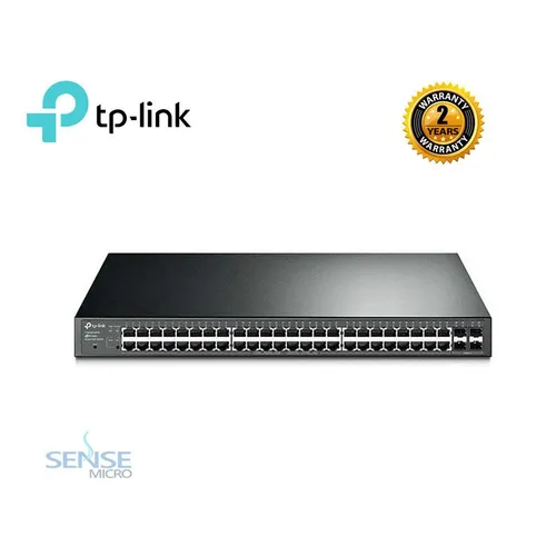 RACK MOUNTABLE SWITCH - TP-LINK T1600G-52PS (TL-SG2452P) 48 PORT GIGABIT PoE+ WITH 4 SFP