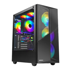 Raidmax X627 RGB Mid-Tower Gaming PC Case – Black