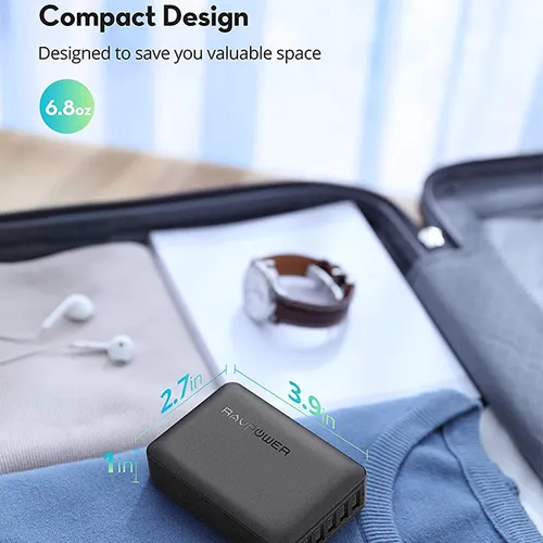 Ravpower 60W 6 Port USB Wall Charger