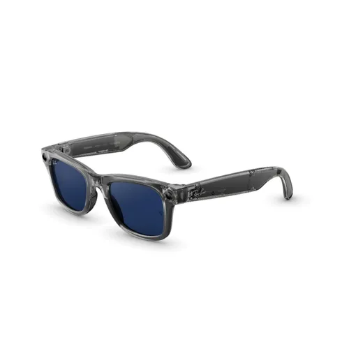 Ray-Ban RW4012 Meta (Gen 2) Wayfarer - Shiny Transparent Grey - Clear/Sapphire Transition