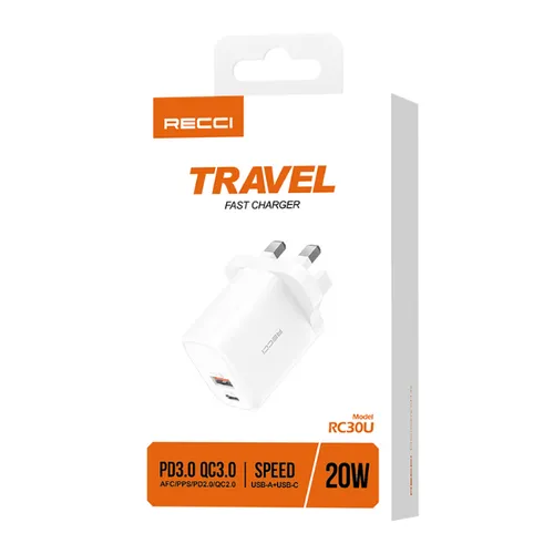 Recci RC30U 20W Travel Fast Charger