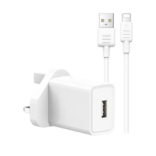 Recci RC61UL Lightning Travel Charger 3pin White