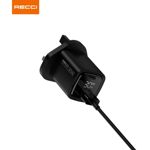 RECCI RC81U PD 30w Digital Display Fast Charger