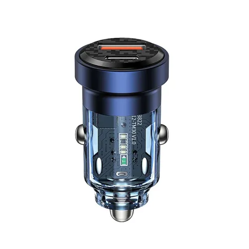 Recci RCC-N17 51W Car Charger with PD 33W Type-C & USB-A Ports
