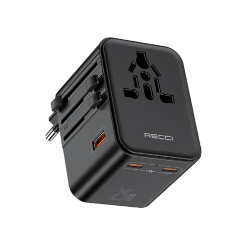 RECCI RCG-P10 PD 25W Universal GaN Fast Charging travel Adapter