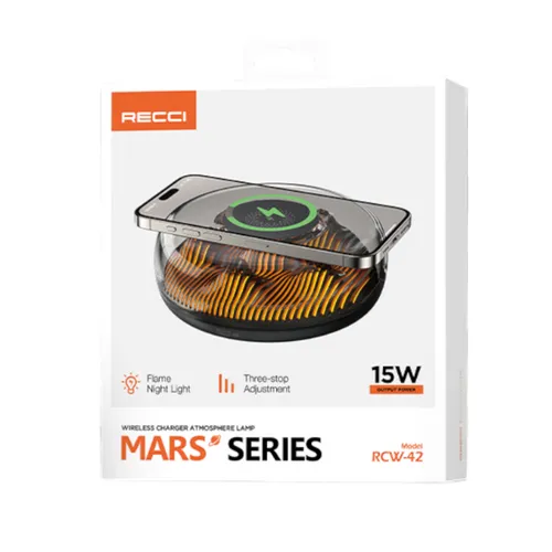 Recci RCW-42 Mars Series 15W Wireless Charger - Black