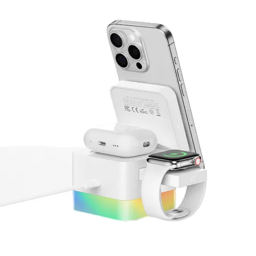 Recci RCW-46 4 in 1 Wireless Charger - White