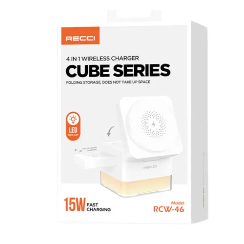 Recci RCW-46 4 in 1 Wireless Charger – White