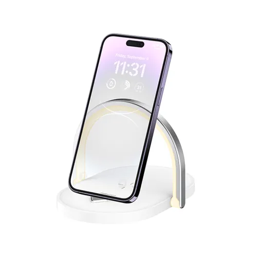 Recci RLS-L15 15w 3 In 1 Wireless Charger White