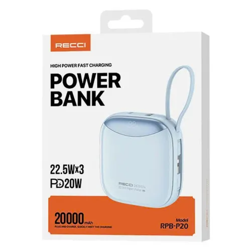 Recci RPB-P20 22.5w 20000mAh Powerbank