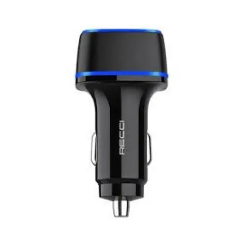 Recci RQ05C Travel Car Type-C Charger Black