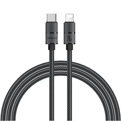 Recci RS08CL PD 20w Warrior Type-C To Type-C 1.2m Cable Gray