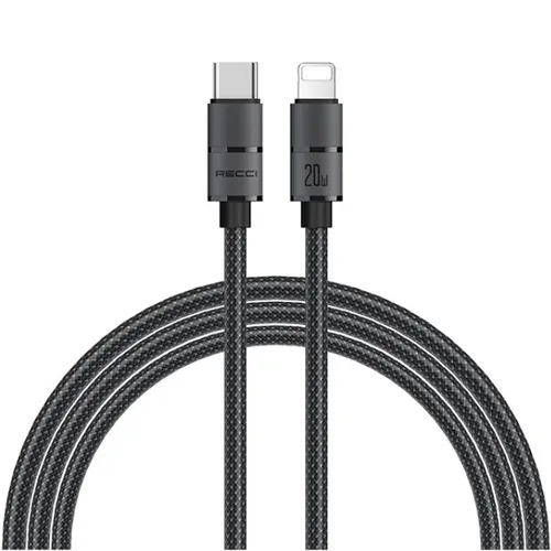 Recci RS08CL PD 20w Warrior Type-C To Type-C 1.2m Cable Gray