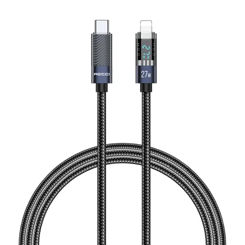 Recci RS16CL PD 27w Crystal Type-C To Lightning 1.2m Cable Blue