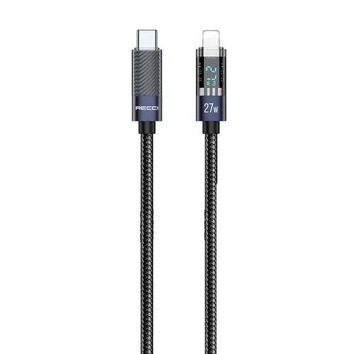Recci RS16CL PD 27w Crystal Type-C To Lightning 1.2m Cable Blue