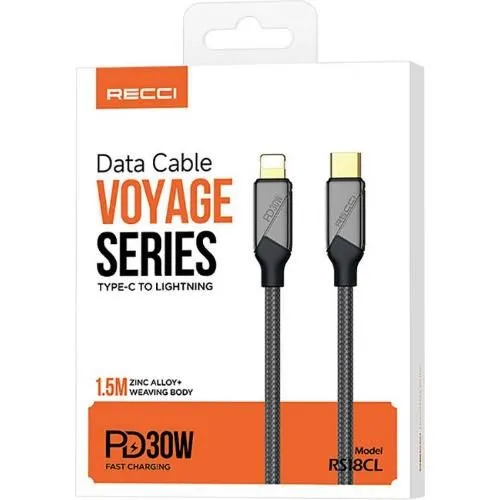 RECCI RS18Cl PD30W Type-C To Lighting Voyage Data Cable
